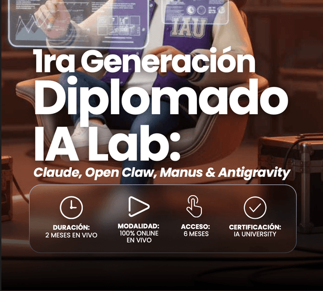 Portada del curso Diplomado IA Lab, de IA University (David Rodríguez Pinto)